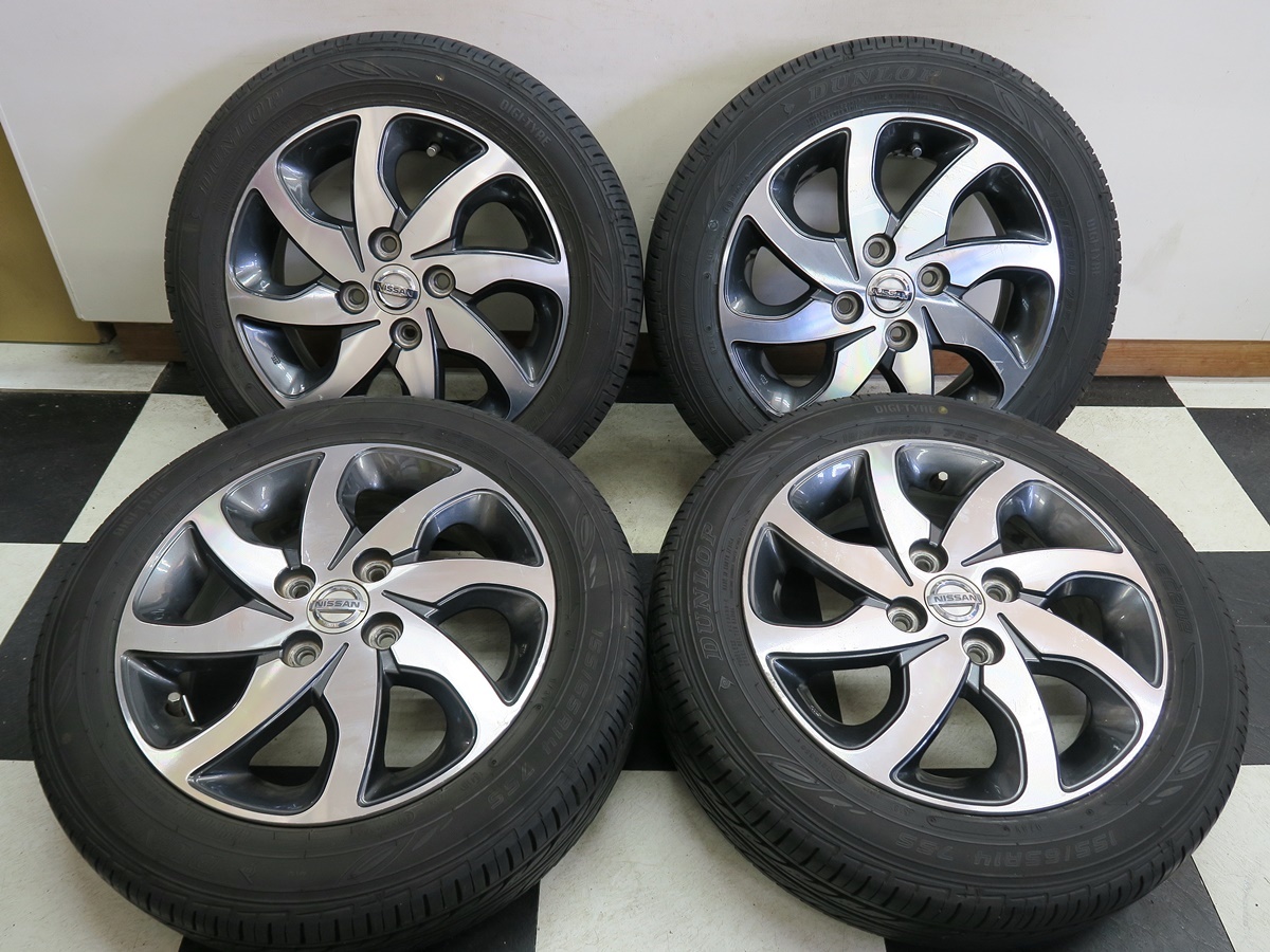オンラインストア大特価祭 ★日産ルークス純正/スズキパレットOEM☆バリ溝！EC202 155/65R14★
