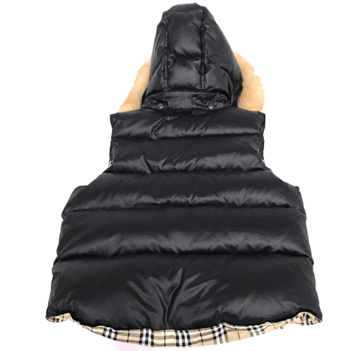 バーバリー BURBERRY サイズ140 フード付 裏ノバチェック ダウンベスト  