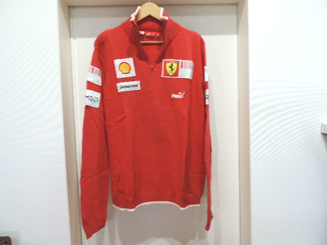 フェラーリ 支給品 2009年 コットン ジップ プルオーバー XL プーマ製 中古品