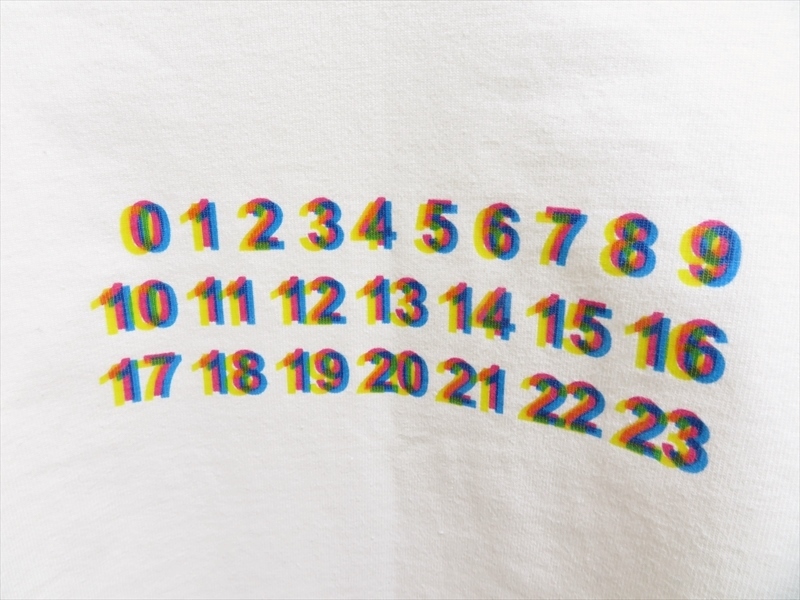 メゾン マルジェラ カレンダー ロゴ 19ss オーバーサイズ スウェット 50 ホワイト Maison Margiela オーバーサイズ sweat printed XS新品