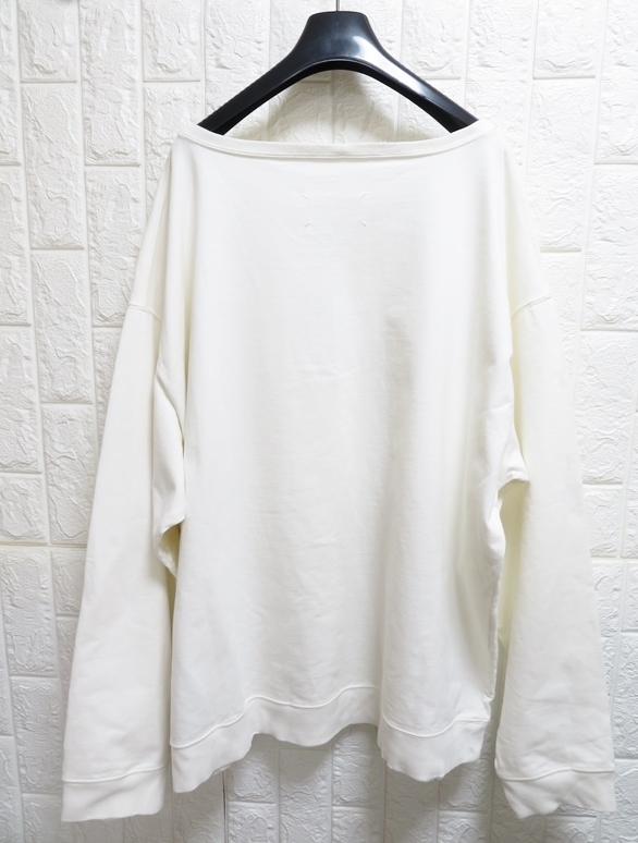 メゾン マルジェラ カレンダー ロゴ 19ss オーバーサイズ スウェット 50 ホワイト Maison Margiela オーバーサイズ sweat printed XS新品