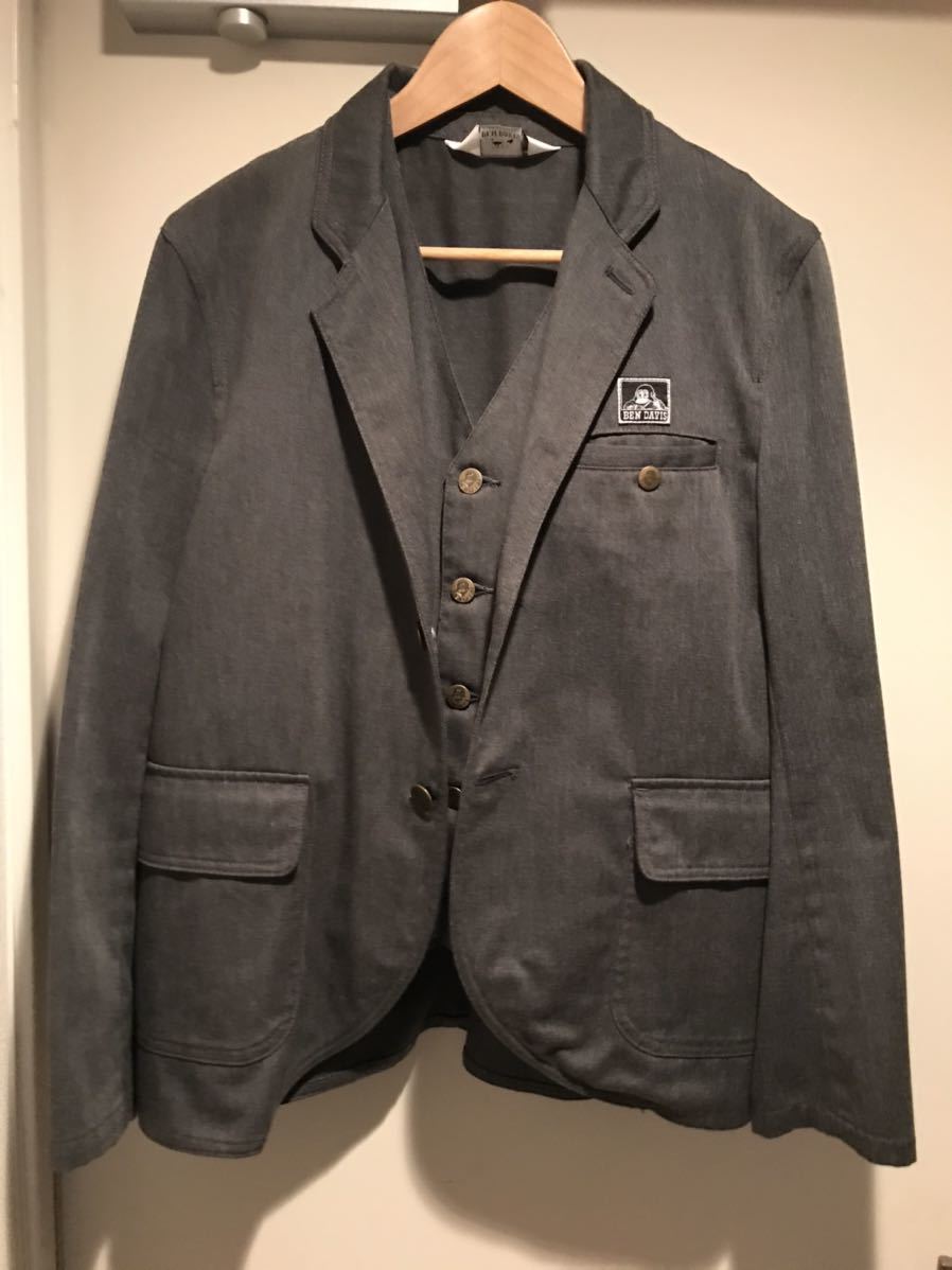 BEN DAVIS x UNITED ALLOWS 別注 JACKET(M)&BEST(S)SET gray ベン 