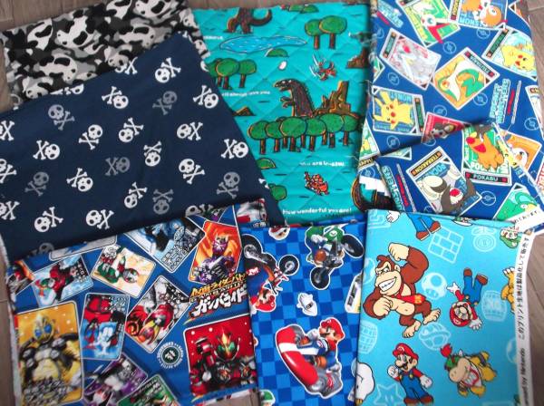 男の子向けハギレ生地 仮面ライダー ポケモン マリオ等 キャラクター 売買されたオークション情報 Yahooの商品情報をアーカイブ公開 オークファン Aucfan Com