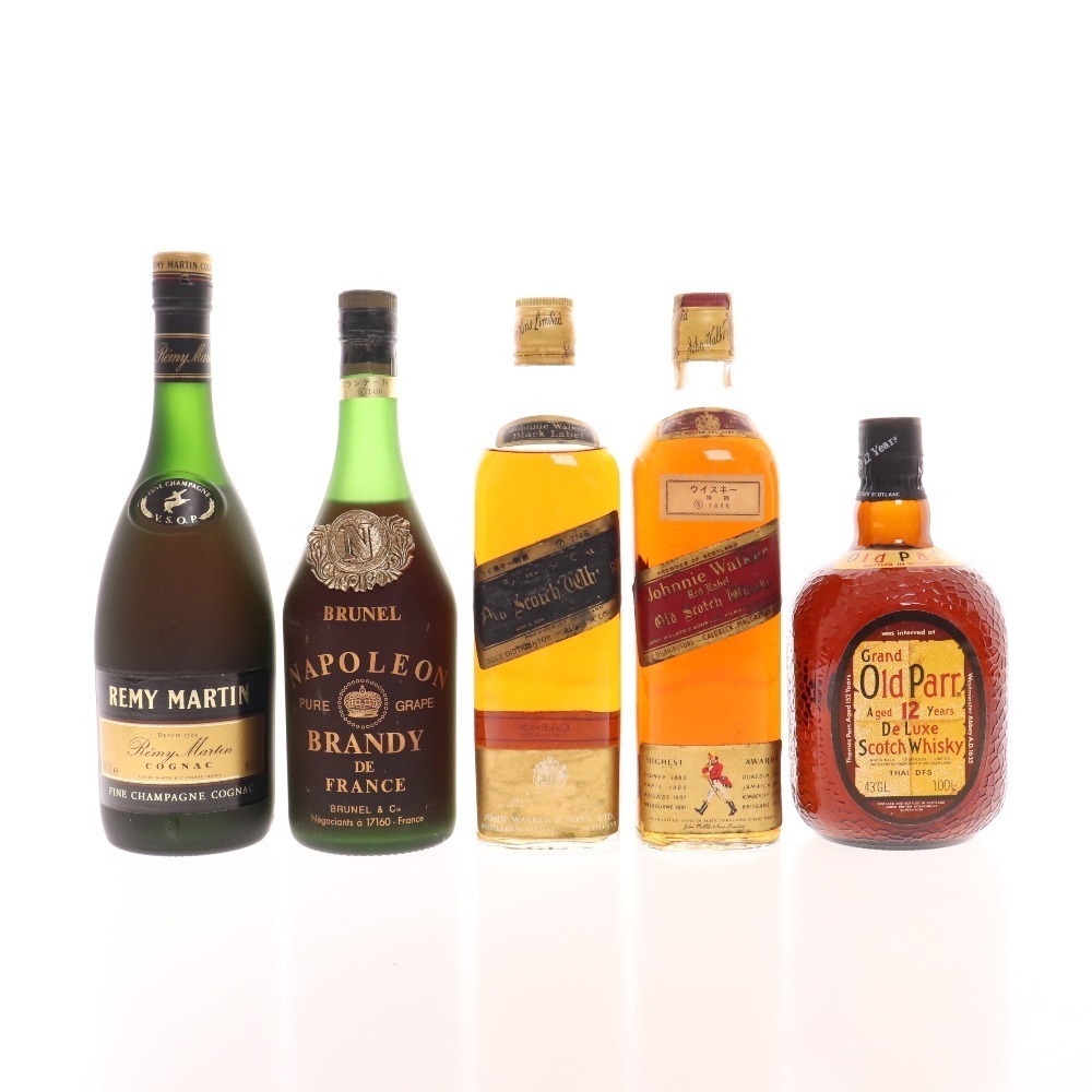 レミーマルタン ウイスキーセット　ジョニーウォーカー　コニャック　まとめ 1円◇ 酒 レミーマルタン ジョニーウォーカー オールドパー 等 5本