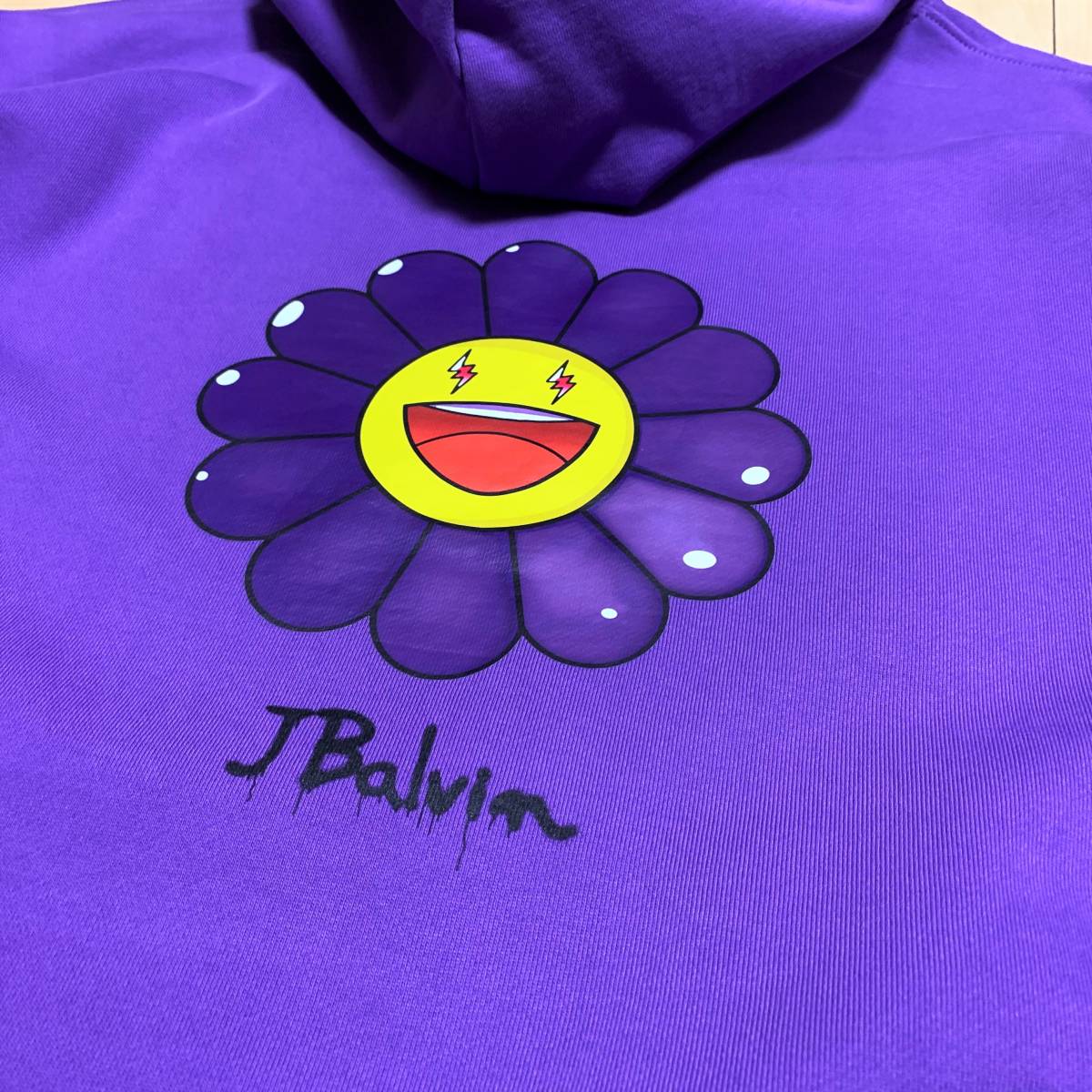 L】J Balvin×Takashi Murakami パーカー J バルビン 村上隆 紫 (L 