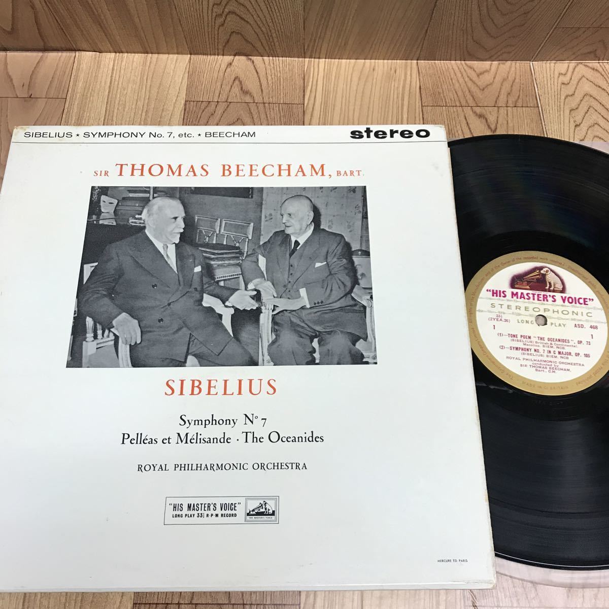 輸入盤 英 LP「ビーチャム指揮//シベリウス:交響曲 第7番 ハ長調」 英
