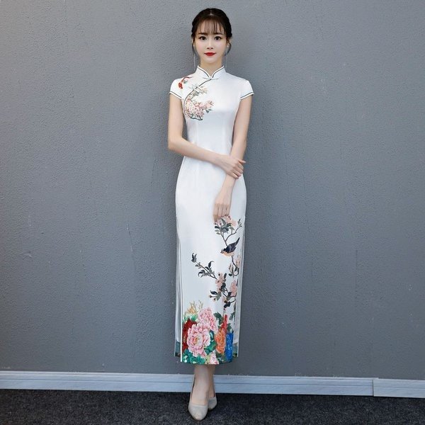 チャイナドレス ロング 半袖 チャイナ風ワンピース チャイナ服 チャイナドレス ロング 半袖 チャイナ風ワンピース チャイナ服 シルク ワンピース 売買されたオークション情報 Yahooの商品情報をアーカイブ公開 オークファン Aucfan Com