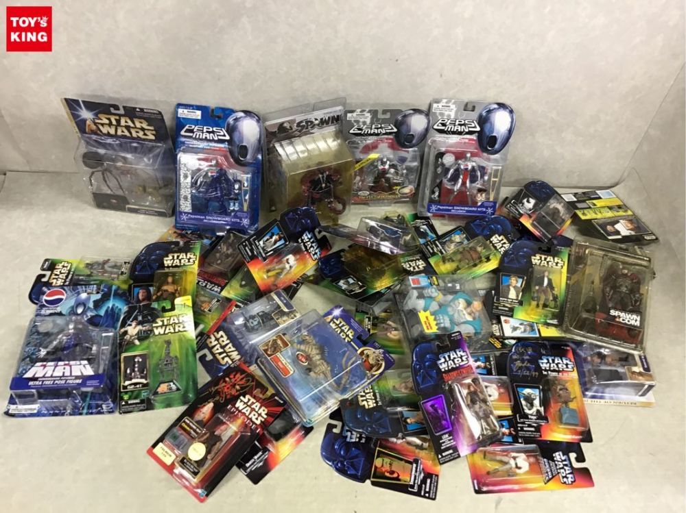 1円～ 同梱不可 ジャンク スターウォーズ、ペプシマン等 ヨーダ、ハンソロ インベスピンギア、ダースベイダー 他 フィギュア_1