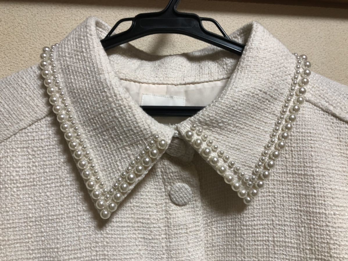 H M エイチ エムパール襟オーバーサイズツイード調シャツジャケットl ジャケット 上着 売買されたオークション情報 Yahooの商品情報をアーカイブ公開 オークファン Aucfan Com