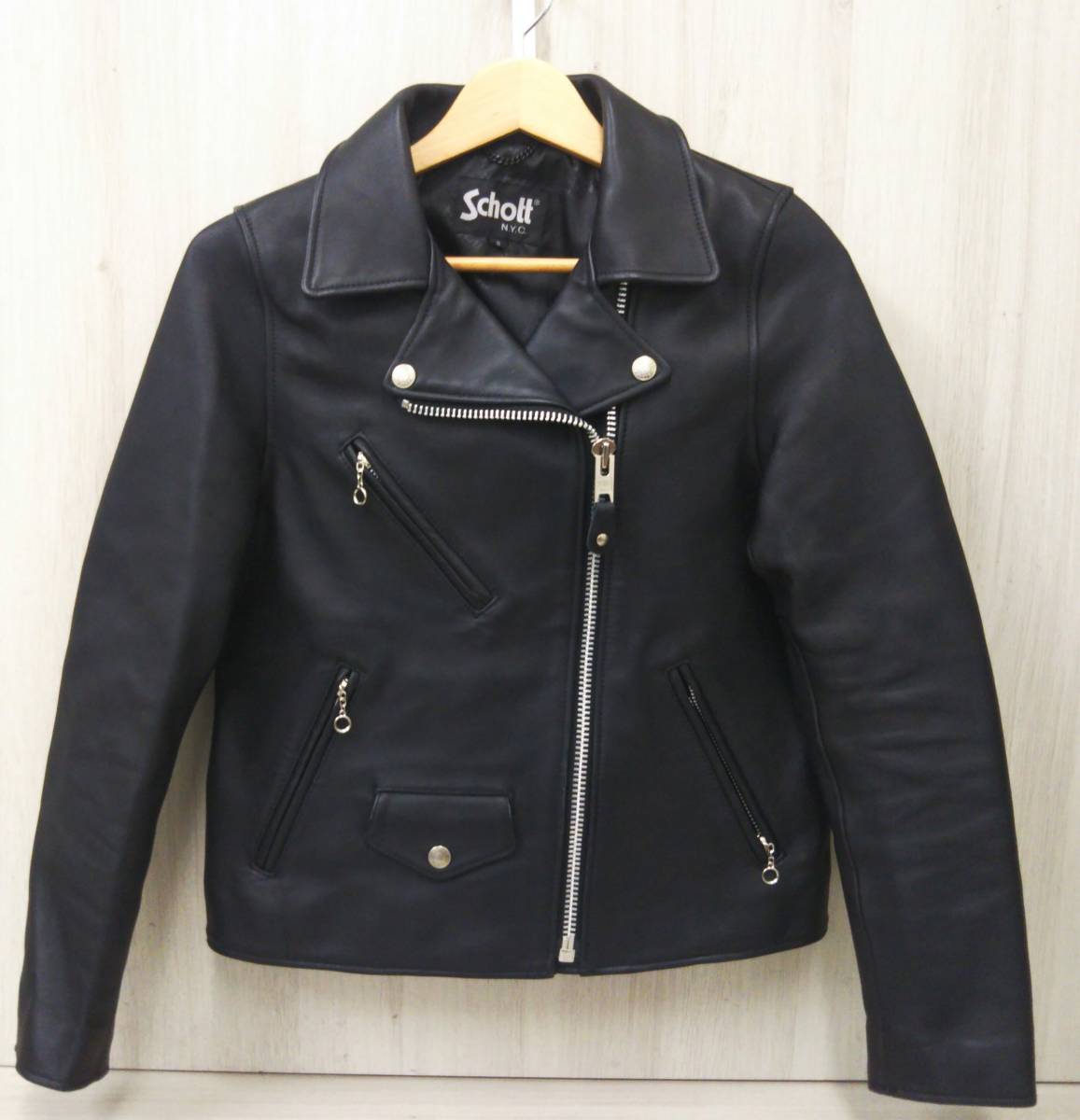 Schott ダブルライダース ジャケット ブラック Sサイズ レディース ショット