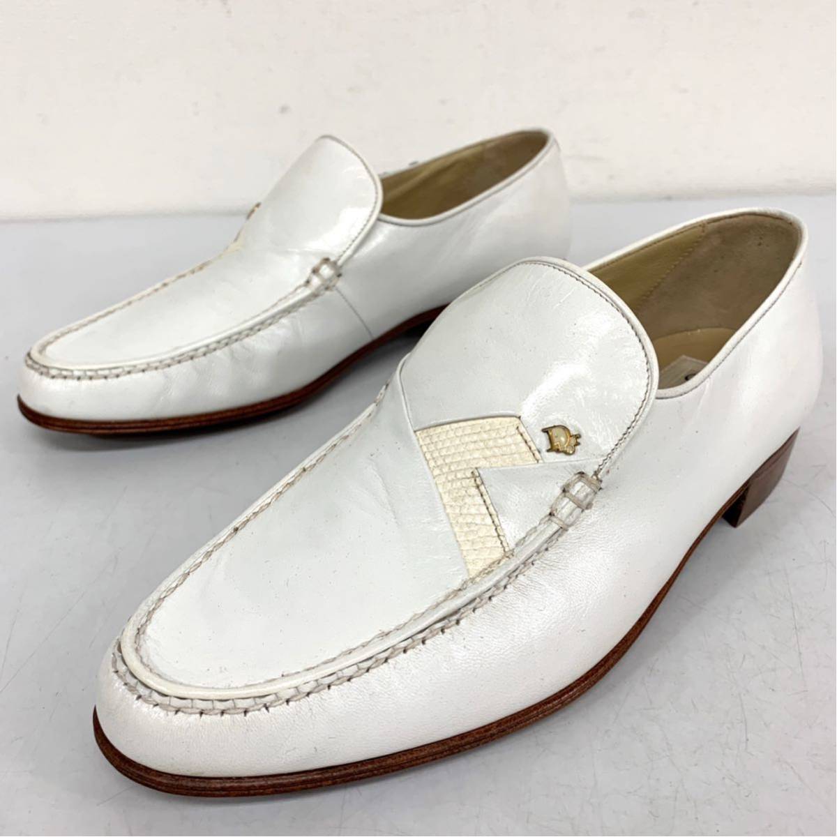 Christian Dior ホワイト ローファー DIOR ホワイトローファー