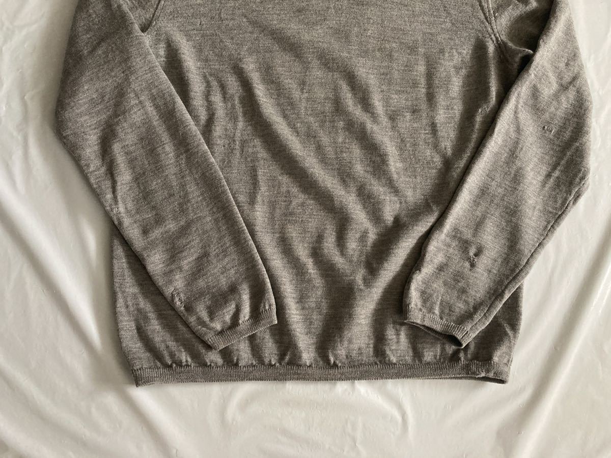 Cruciani クルチアーニ ニット Vネック ウール グレー系 48 M～L 