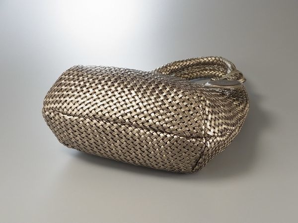 GH0716*《美品》Sybilla シビラ*メッシュレザー ハンドバッグ*本革 