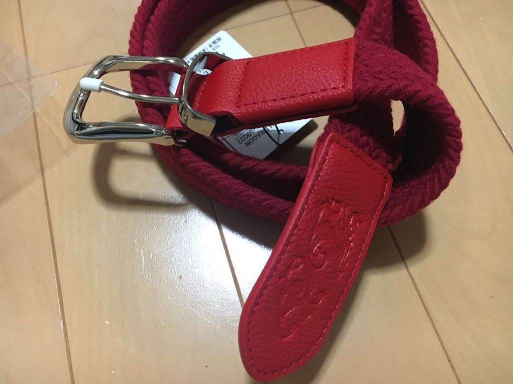 ダンスウィズドラゴン ★新品★ゴム起毛ベルト 赤