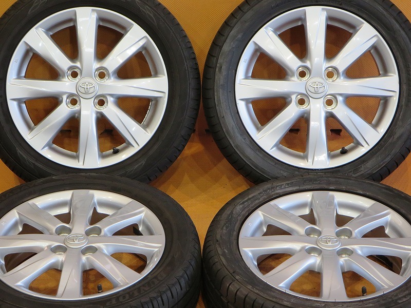バリ溝 美品【トヨタ 純正 アルミホイール & 185/55R15】15インチ 5J+39