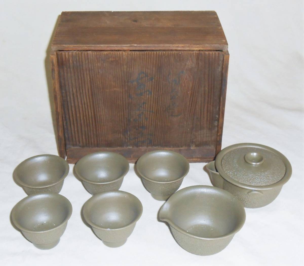 HOT，定番 備前焼　急須　湯冷まし　煎茶碗５個　セット