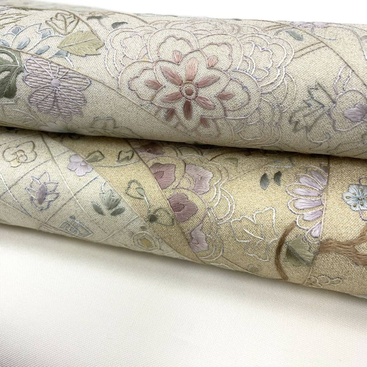 七福】m335 極上 中国三大刺繍 蘇州刺繍 袋帯 太鼓柄 逸品 【公式通販】