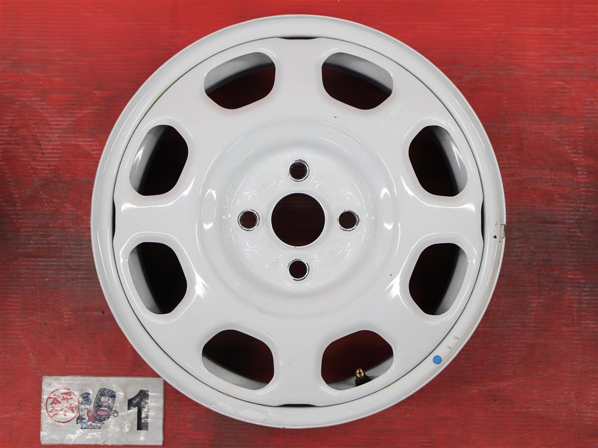 【 激安 中古 4本セット 】 スズキ ハスラー 純正 スチール ホイール (キャップ無) 15インチ 4.5J インセット+45 PCD100 4穴 cc15