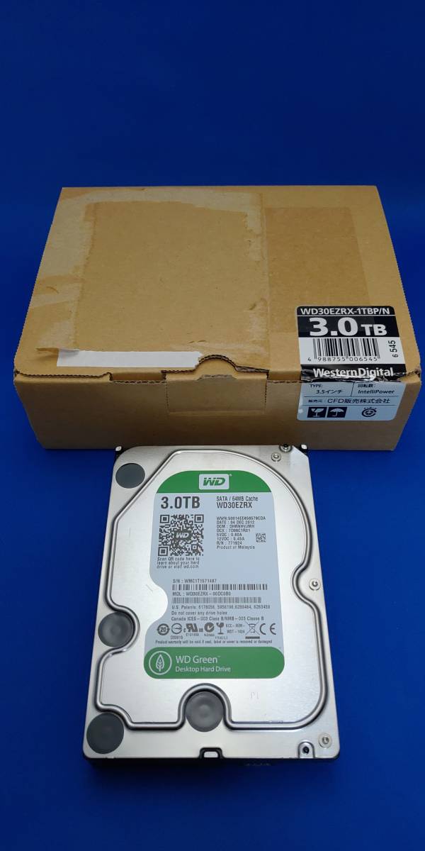 WesternDigital 3TB SATA WD30EZRX 3.5インチ 判定正常
