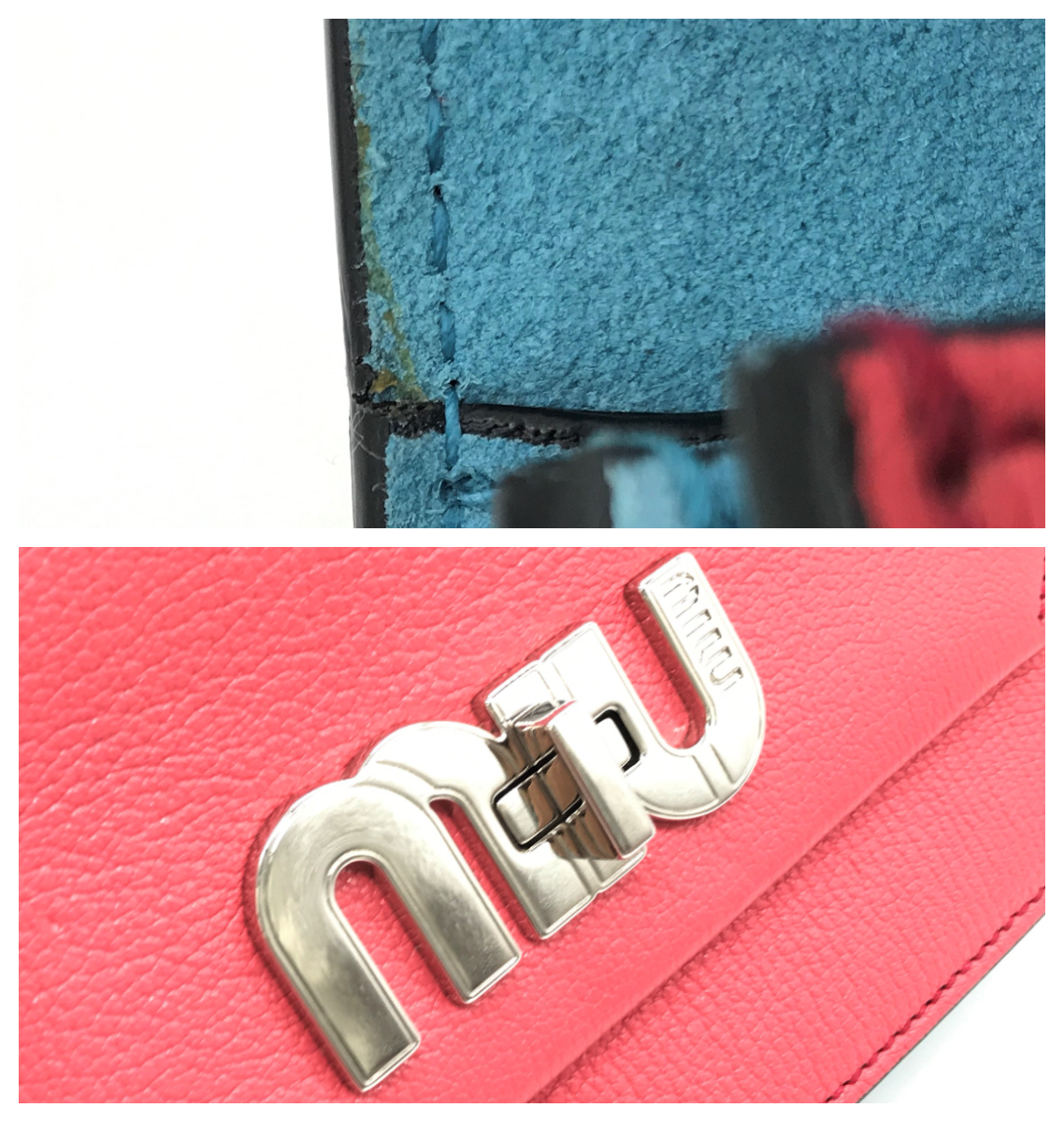 美品 miu miu ミュウミュウ マドラス ショルダーバッグ バイカラー 