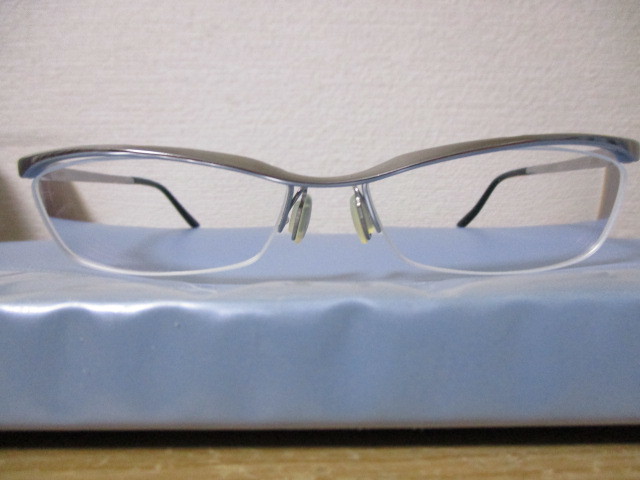 健康用品 Rim Titanium ハーフリムメガネ 度あり シルバー JINS ジンズ