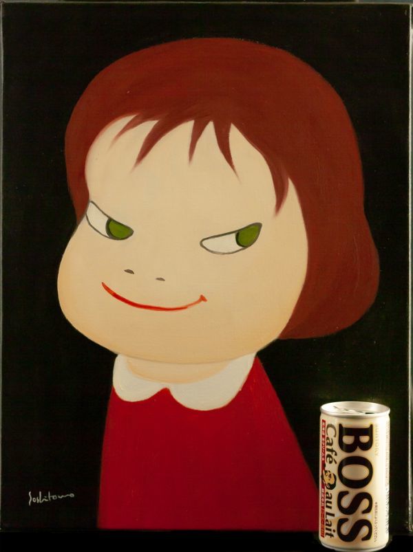 ▽依頼品【奈良美智】肉筆 油彩『女の子』表サイン F6号 額無 模写