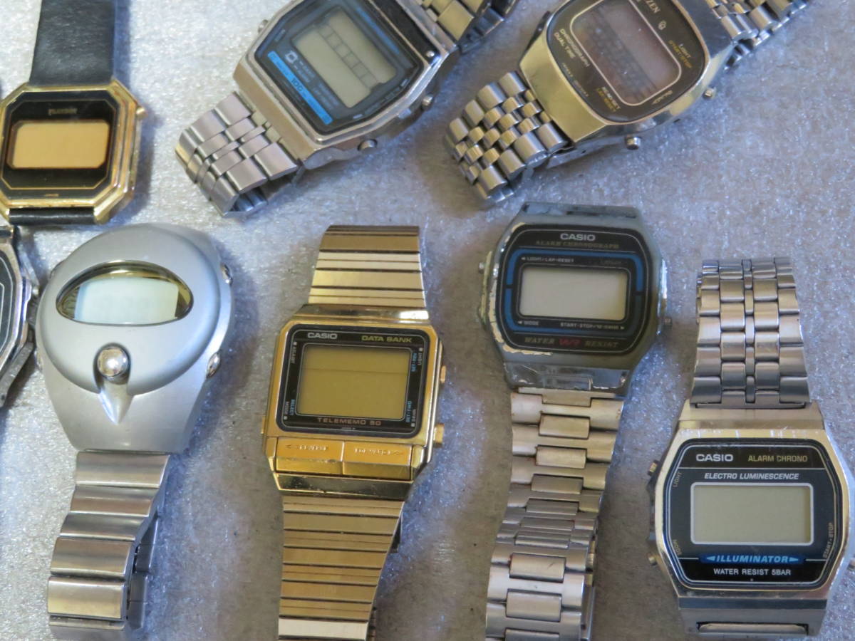 □デジタル腕時計おまとめセット□15点/SEIKO CITIZEN CASIO 等 