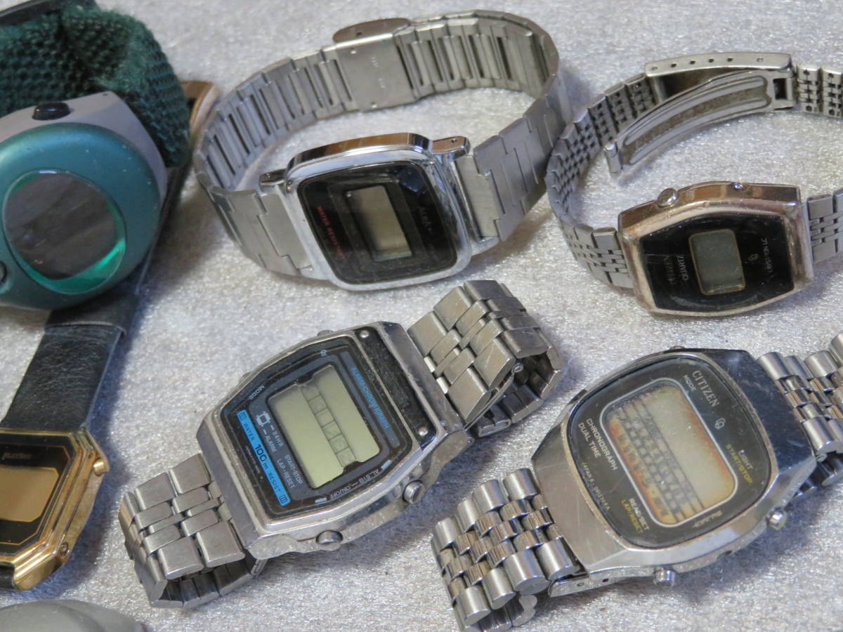 □デジタル腕時計おまとめセット□15点/SEIKO CITIZEN CASIO 等  
