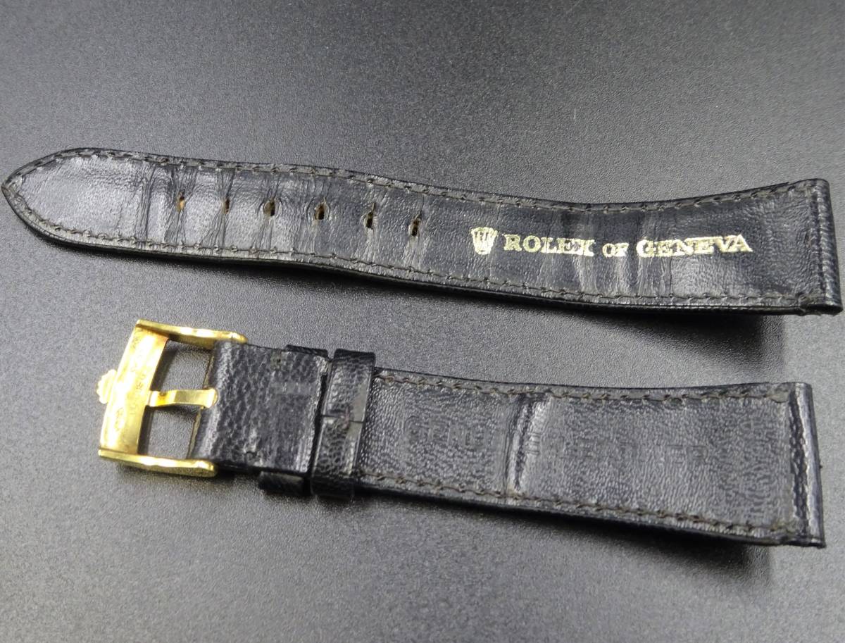 【新品未使用】ロレックス 純正 レザーベルト 19mm ＆ 純正尾錠 セット ヴィンテージ ロレックス純正 尾錠 & 革ベルト 19㎜ 未使用 ニュー