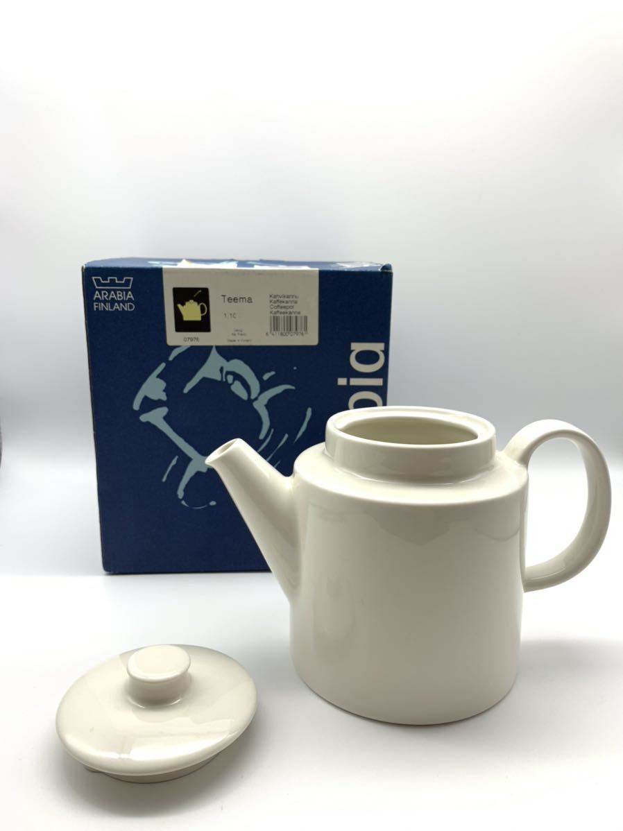 安い，豊富な 638 保管品 ARABIA アラビア TEEMA ティーマ ティーポット ホワイト ビンテージ(アラビア)｜売買されたオークション情報、yahooの商品情報をアーカイブ公開 - オークファン アラビア