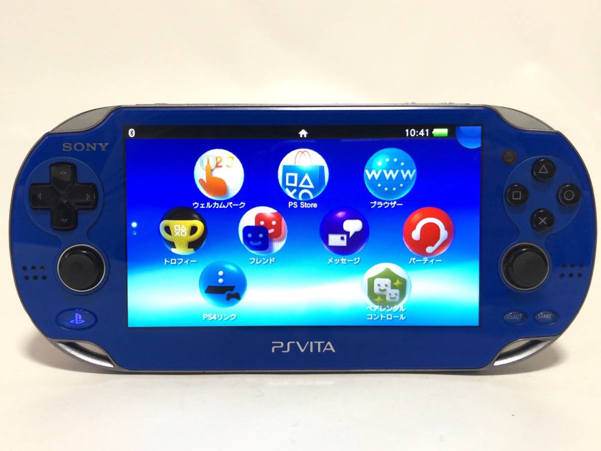 美品 付属品完備 SONY PlayStation Vita サファイア・ブルー PCH-1000 