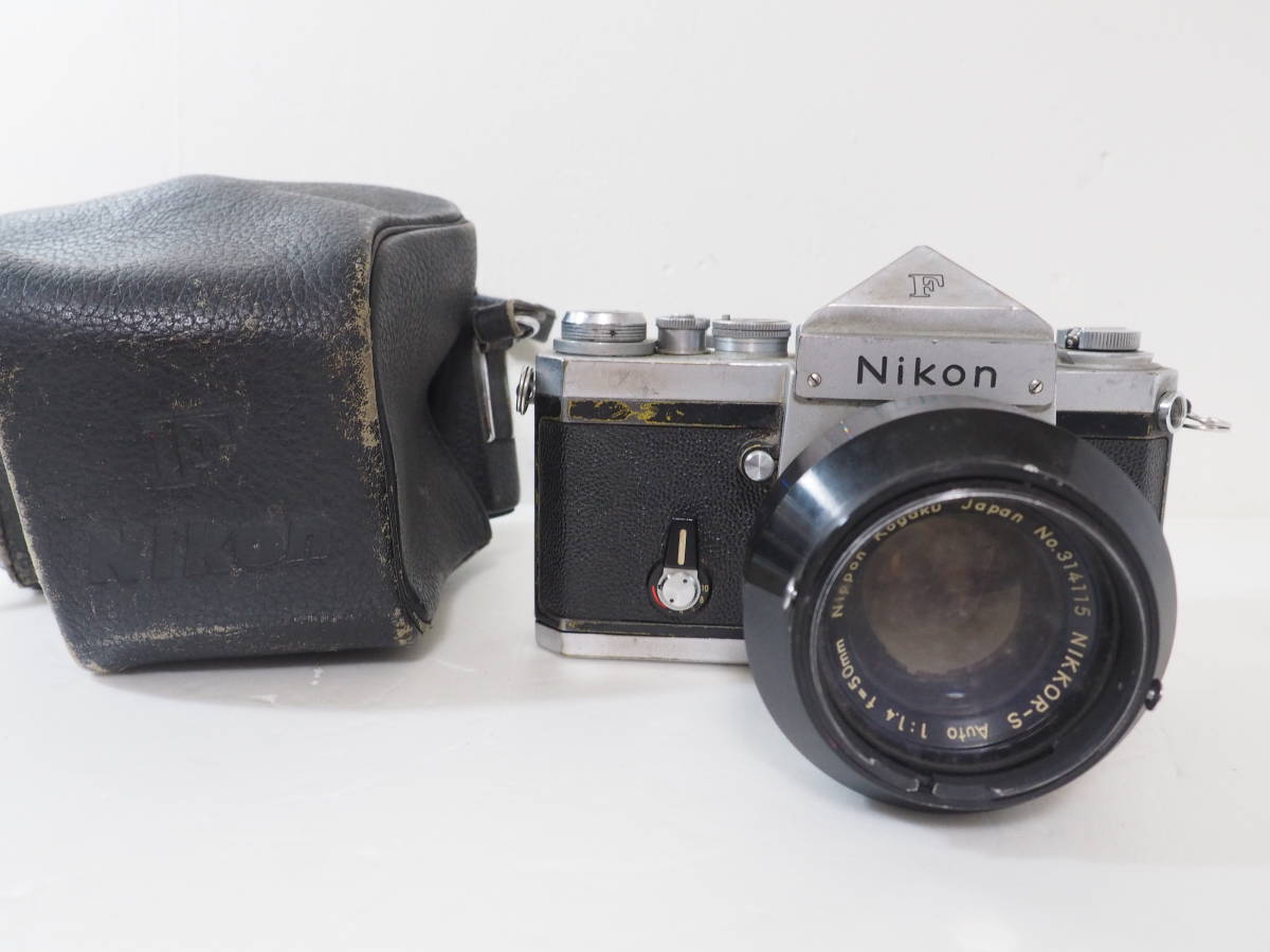Nikon 一眼レフカメラ シルバー レンズ付きジャンク品 NIKONニコン Fボディ+レンズ カメラ USED難有ジャンク品 ニコン 1円 HC555