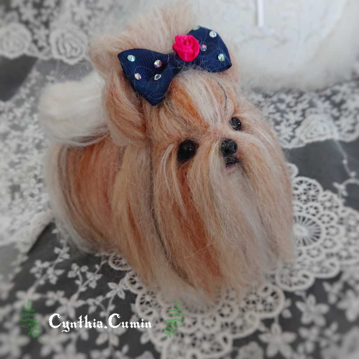 Cynthia.Cumin** シーズー シーズーロングコート 羊毛フェルト 