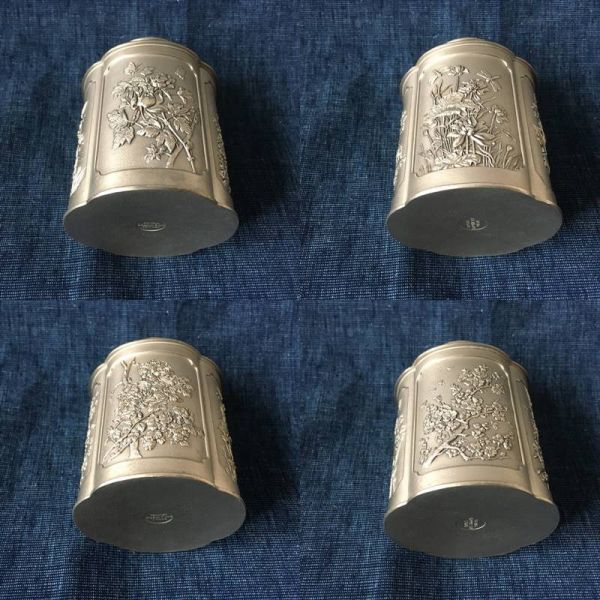 ロイヤルセランゴール　王室御用達  SELANGOR PEWTER 錫 マレーシア王室御用達 ロイヤルセランゴール 錫製茶入れ 茶筒 高10.6cm