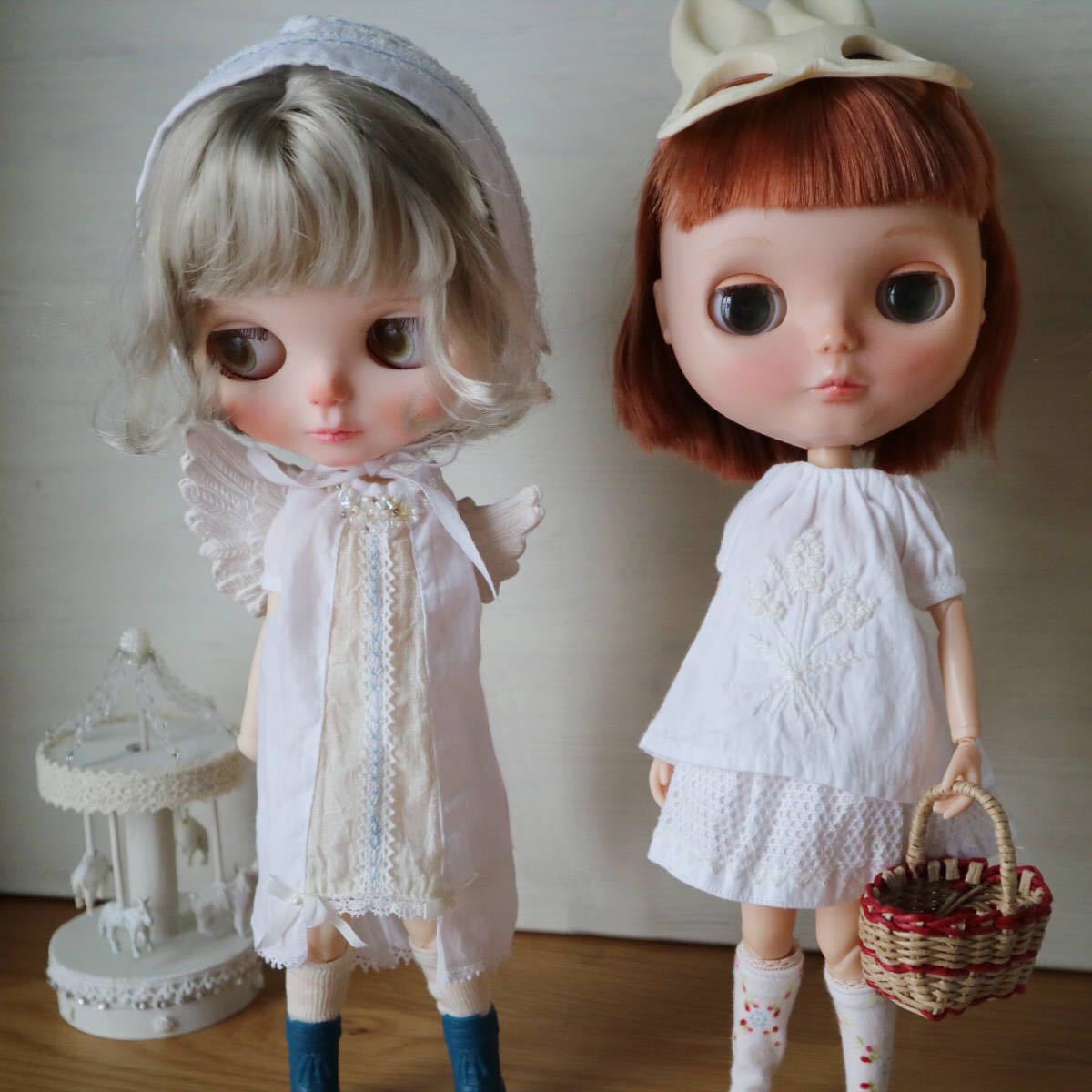 Blythe outfit* うさぎのモチーフと刺繍で飾った洋服のセット | ブライス