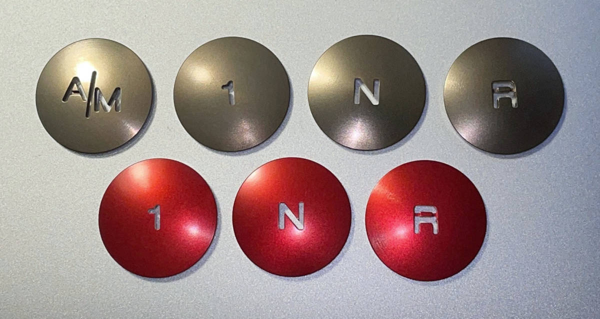 アバルト500 595 MTA用シフトボタン メタルシール［未使用品