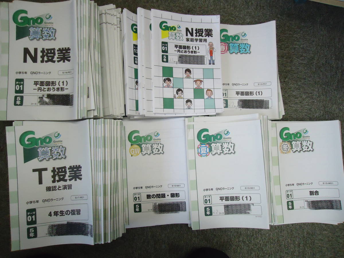 グノーブル 小5 GNOラーニング N/T授業/GW/春期/夏期/冬期など 算数 通年セット 【計167回分】 2022 ★ ☆ 000L2D グノーブル 小5/5年 算数 グノラーニング（N授業/T授業）/春夏冬講習