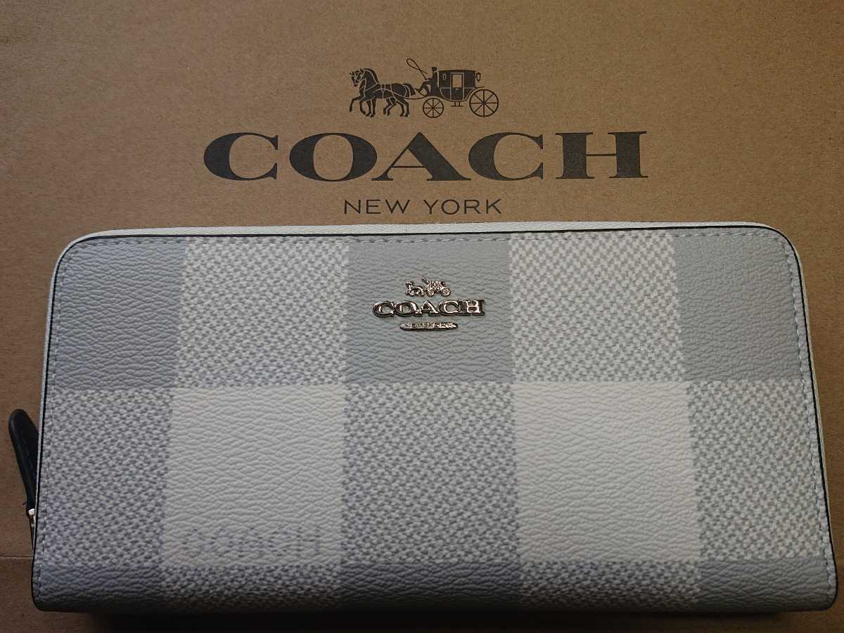 Coach 財布 長財布 白 レディース コーチ 長財布 カラーホワイト・素材 
