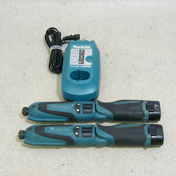 ◆マキタ 7.2V充電式ペンインパクトドライバー TD021D 2台セット 中古動作品 送料1，000円◆