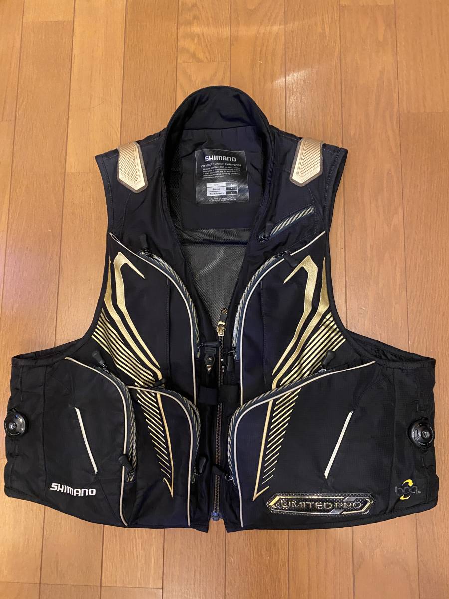【大得価，本物保証】 シマノ リミテッドプロ 2wayベスト VE-O11P L ブラックゴールド 鮎ベスト WINDSTOPPER BOA(アユ用衣料品)｜売買されたオークション情報、yahooの商品情報をアーカイブ公開 - オークファン アユ用衣料品
