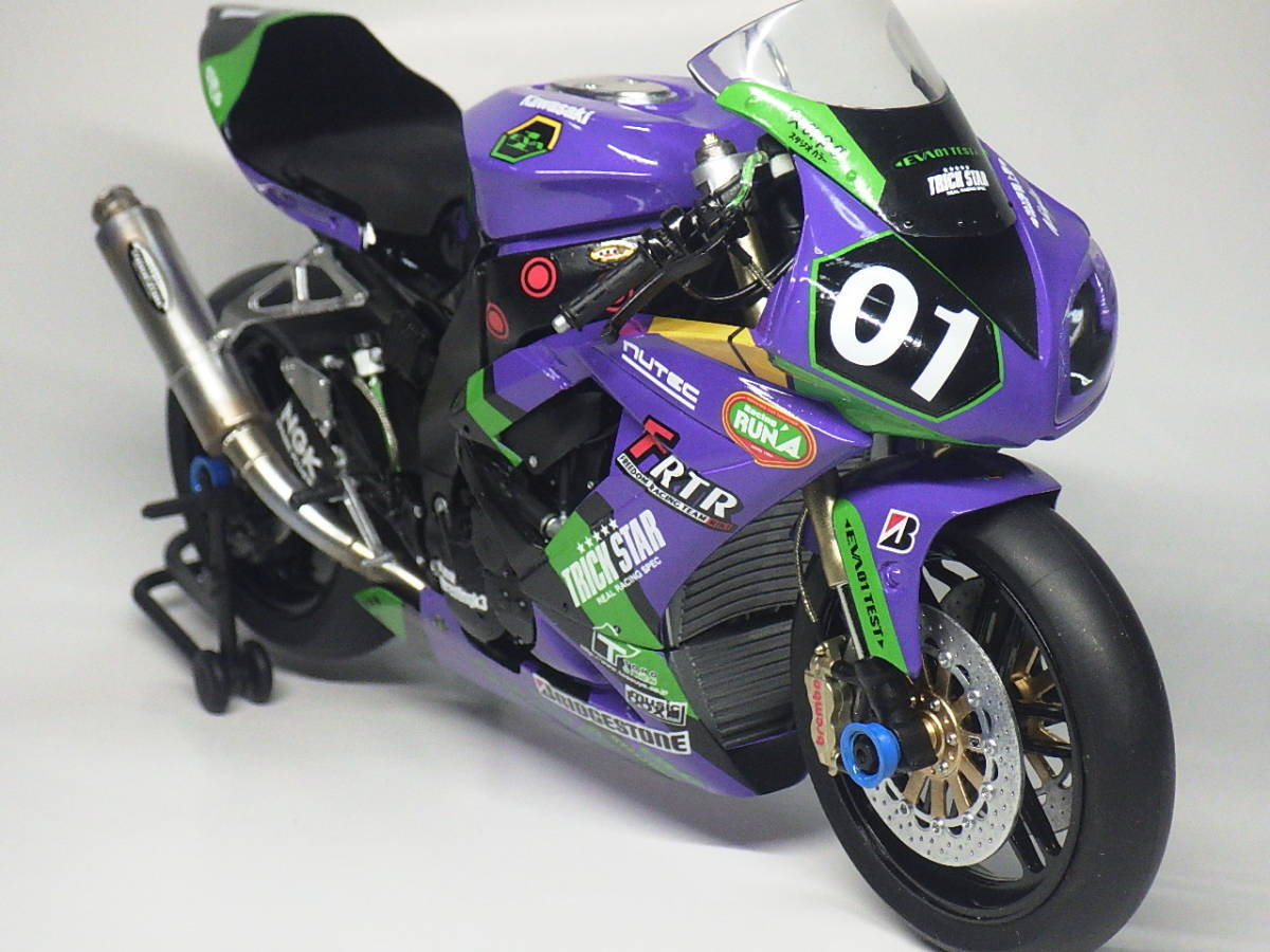 完成品 フジミ 1/12 Kawasaki ZX-10R エヴァンゲリオンRT初号機 TRIKC