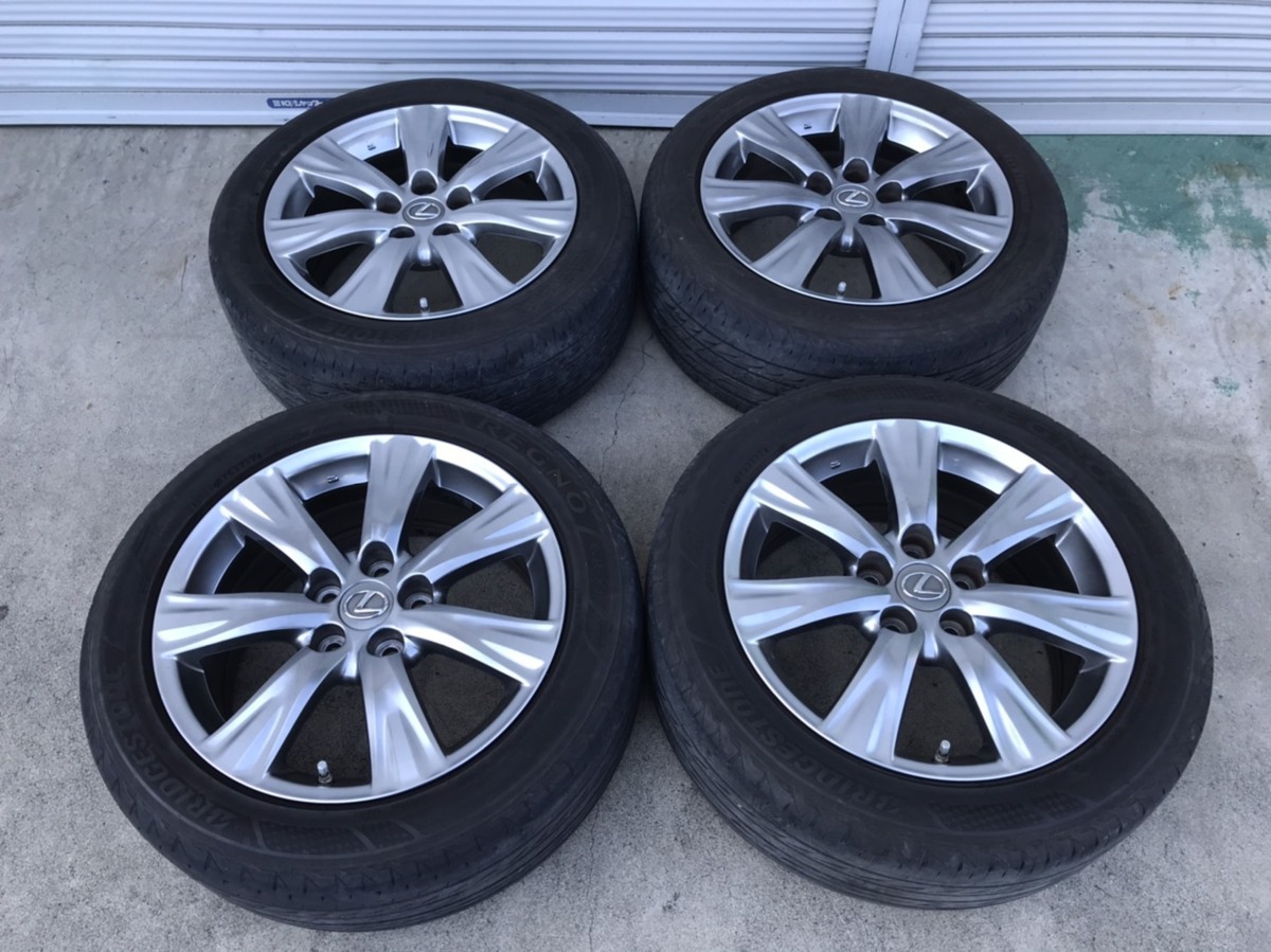 レクサス GS GS350 純正 17インチホイール 17×7.5J +45 PCD114.3 ブリヂストン REGNO GR-XI 225/50R17 4本セット