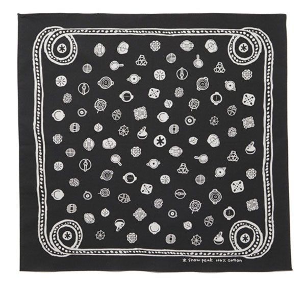 送料198円■ap137■▼snow peak コットンバンダナ 2種 4点【シンオク】【クリックポスト発送】 スノーピーク Bandana バンダナ snow NOASOBI Peak)