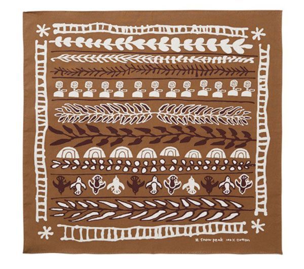 送料198円■ap137■▼snow peak コットンバンダナ 2種 4点【シンオク】【クリックポスト発送】 スノーピーク Bandana バンダナ snow NOASOBI Peak)
