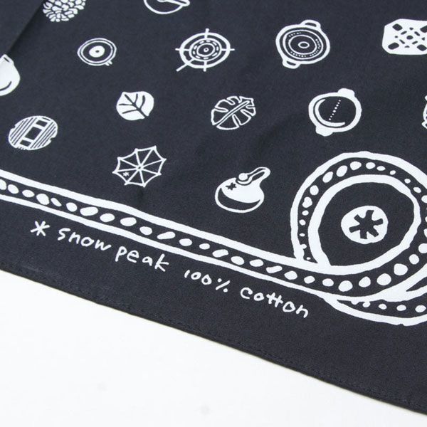 送料198円■ap137■▼snow peak コットンバンダナ 2種 4点【シンオク】【クリックポスト発送】 スノーピーク Bandana バンダナ snow NOASOBI Peak)