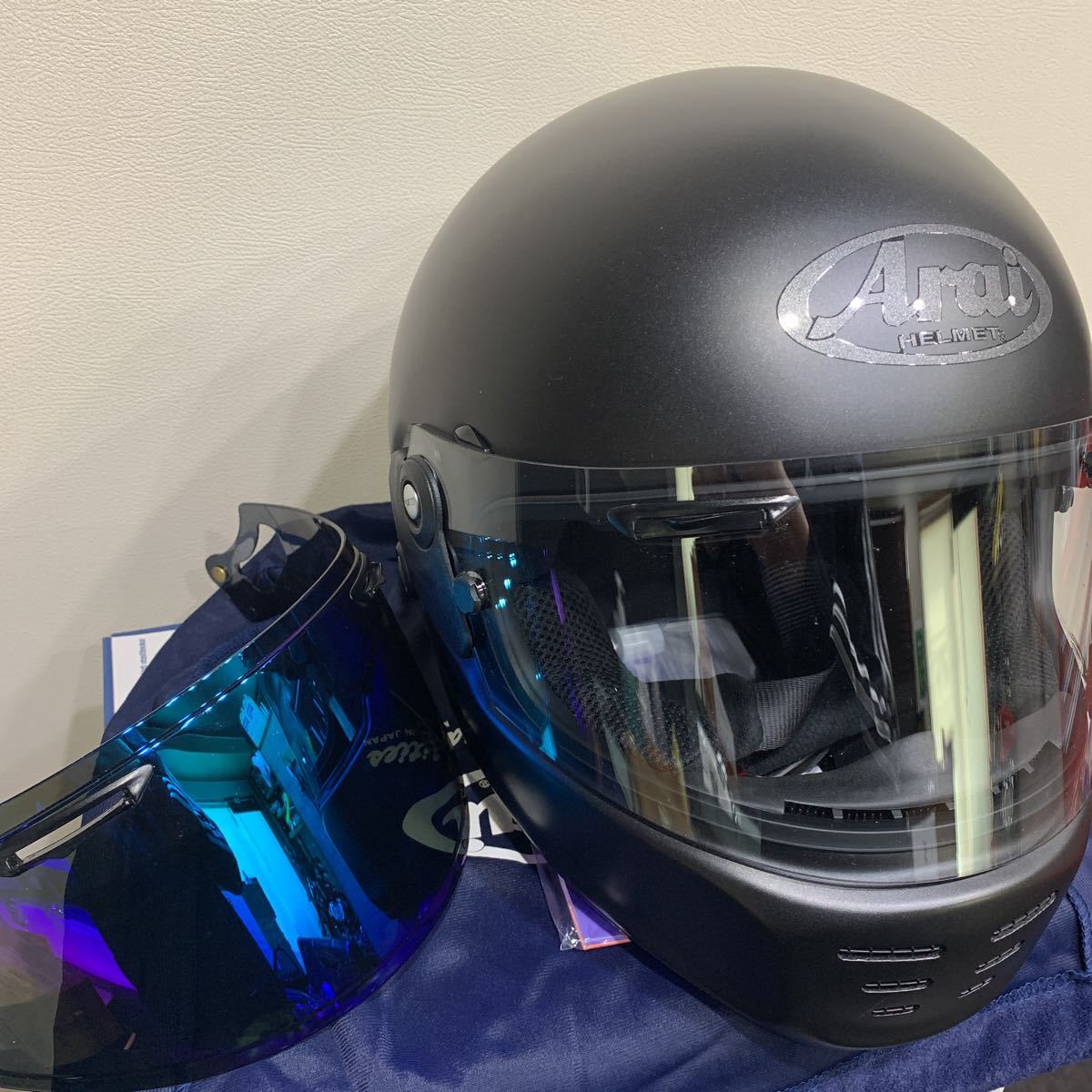 アライ Arai ラパイドネオ ミラーシールドのおまけ付きマットブラック 