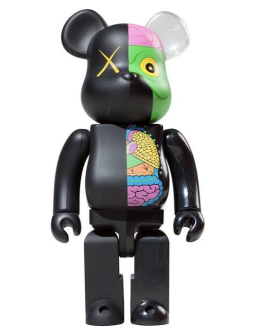 BE@RBRICK ベアブリック KAWS 人体模型 黒 400% カウズ BE@RBRICK MEDICOM TOY _1