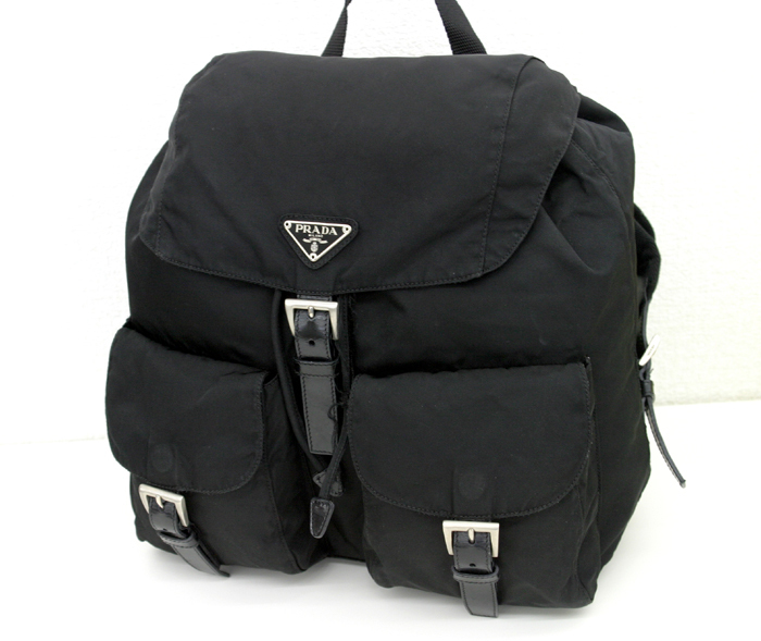  PRADA プラダ バックパック リュック VELA ナイロン&times;レザー NERO ブラック B2811(リュック)｜売買されたオークション情報、yahooの商品情報をアーカイブ公開 - オークファン かばん、バッグ
