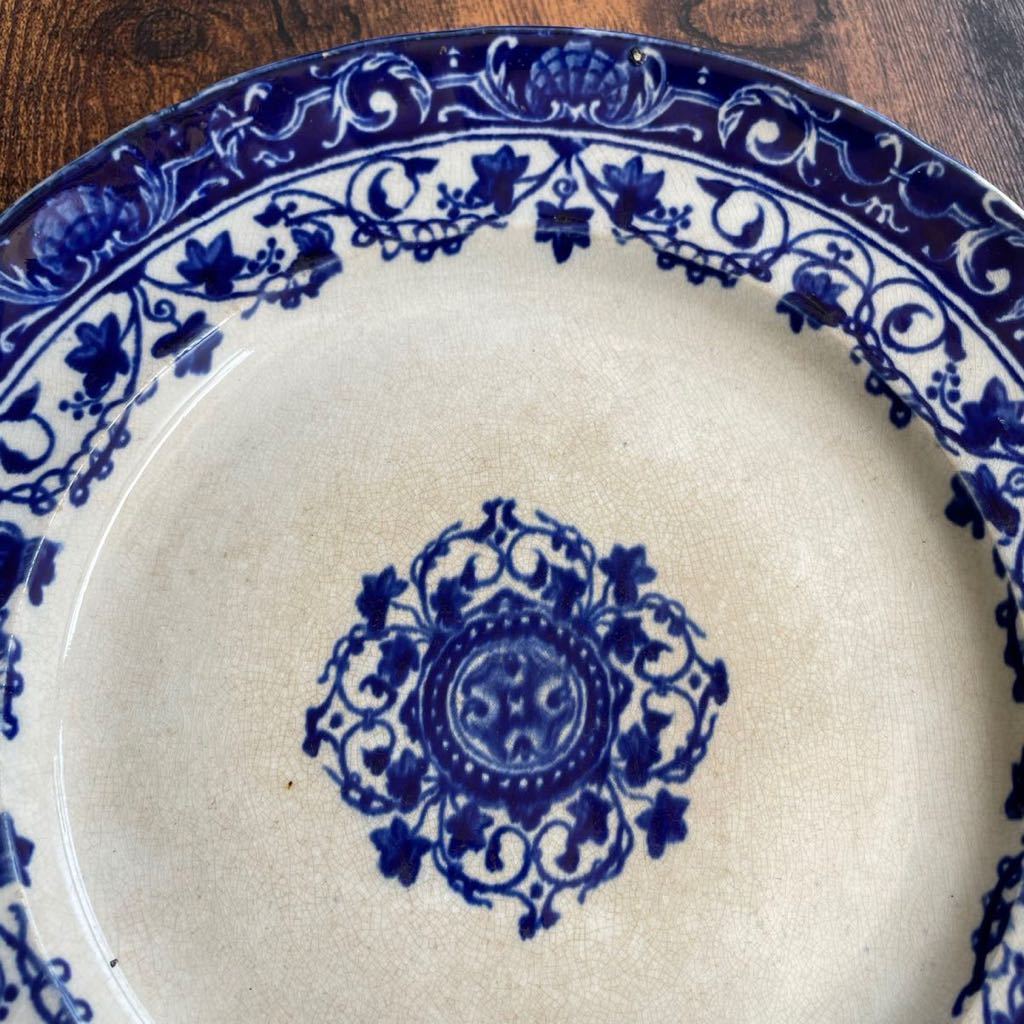 ヴィエイヤールボルドー　カマイユ ディナープレート　E フランスアンティーク食器 ヴィエイヤールボルドー カマイユ ディナープレート F フランス