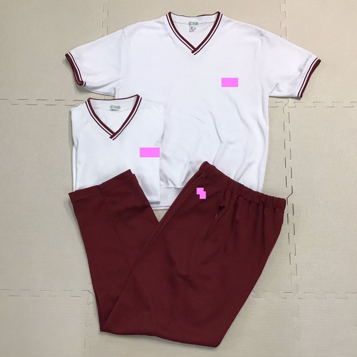 A)YJ785 (中古) 愛知県 杏和高校 ジャージ 3点セット /指定品/L/半袖